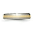 thumbnail image 3 of Diamond2Deal Titanium Brushed with 14k Gold Inlay 5mm Band for Women Size 8.5, 3 of 5