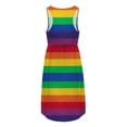thumbnail image 5 of Babysbule Clearance Woman Summer Dresses Women's Sleeveless Loose Plain Dresses Casual Short Dress With Pockets Tie-Dye Rainbow Gradient Print Dress, 5 of 7