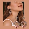 thumbnail image 2 of Female Earrings Geometric Modeling With Diamond Exaggerated Earrings Female Personality JewelryThe Best Gift for A Loved One, 2 of 4
