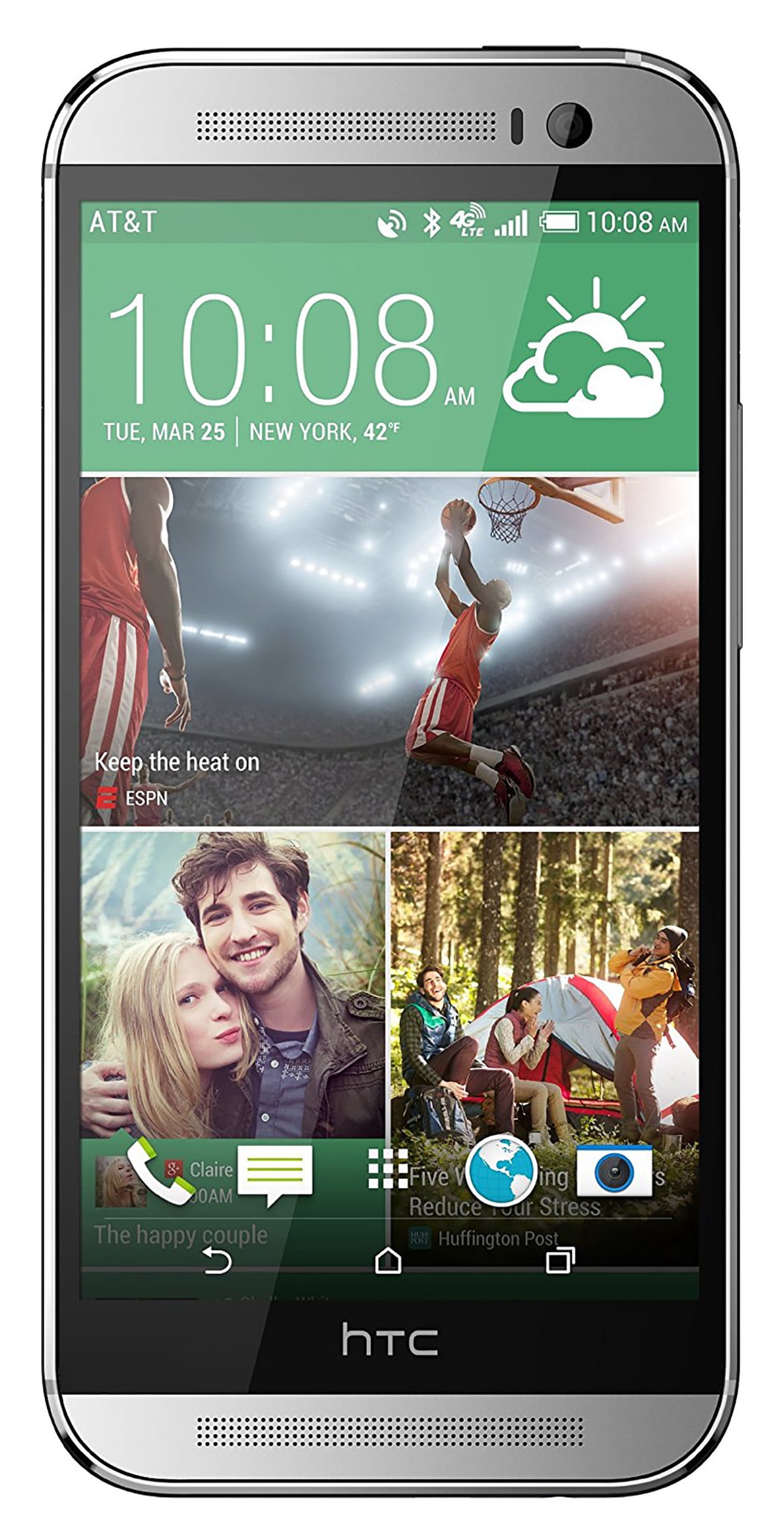 Htc One M8 32gb Unlocked Gsm Lte Quad Core Android Phone W Gorilla Glass 3 Silver Walmart Com Walmart Com