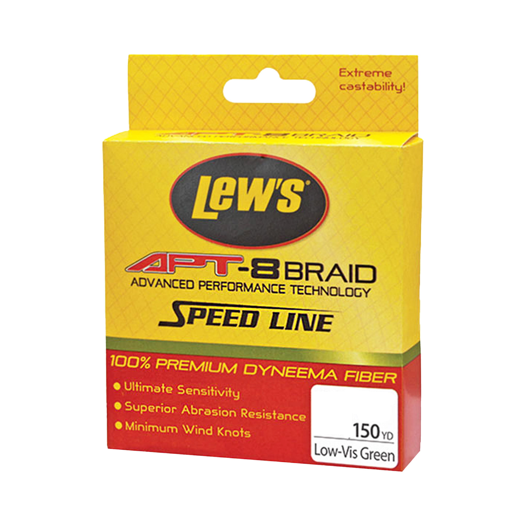 Lew's Fishing APT-8 Braid Speed Line 20 lbs, 150 Yards, Low-Vis Green