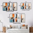 thumbnail image 4 of Designart "Ephemeral Patience Minimalist Abstract IV" Abstract Painting Framed Wall Art Set Of 3 - Blue Modern Frame Gallery Set For Office Decor, 4 of 6