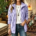 thumbnail image 4 of Mooqilaa Women's Fleece Jackets, Long Sleeve Stand up Collar Lightweight Zip up Warm Outerwear with Pockets Purple Size 2XL, 4 of 8