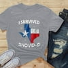 MIARHB I survived snovid-21 Snow Ice Outage and Cold Air Women Short Sleeve T-Shirt going out tops for women