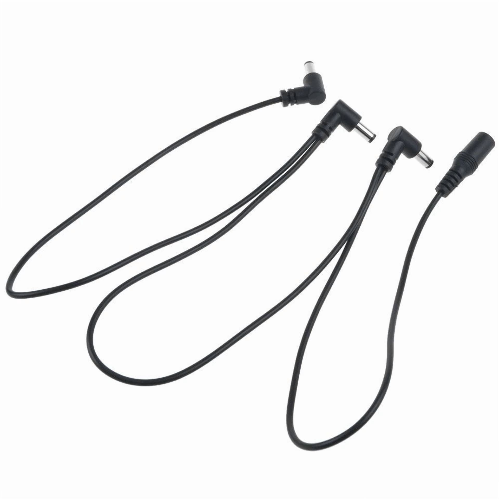 BUTTERFLY- Pwron 3 Way Daisy Chain Cable For Electric Guitar Pedal Right Angle Round Jacks