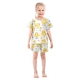 thumbnail image 3 of Chick Flowers Pattern Summer Pajama Set Soft Cotton Short Sleeve Sleepwear 2PCS Pajama Sets Breathable Lounge Set Size 12Y, 3 of 7