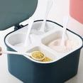 thumbnail image 4 of EGNMCR Organisateurs de Placard et Rangement, Malles de Rangement et Sac à Épices Pots à Quatre Compartiments Boîte de Rangement Ronde à Condiments multi-Compartiments Épices Pots à Quatre Compartiments, 4 of 5