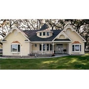 Angle View: The House Designers: THD-2803 Builder-Ready Blueprints to Build a One-Story Victorian House Plan with Crawl Space Foundation (5 Printed Sets)