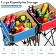 thumbnail image 6 of Costway 2 PCS Folding Camping Tables w/ Large Capacity Storage Sink for Picnic Blue/Red, 6 of 11