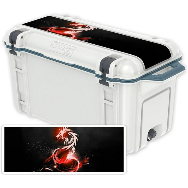 MightySkins (Refroidisseur Non Inclus) Compatible avec OtterBox Venture 65 qt Couvercle Refroidisseur - Dragon Tribal Protecteur
