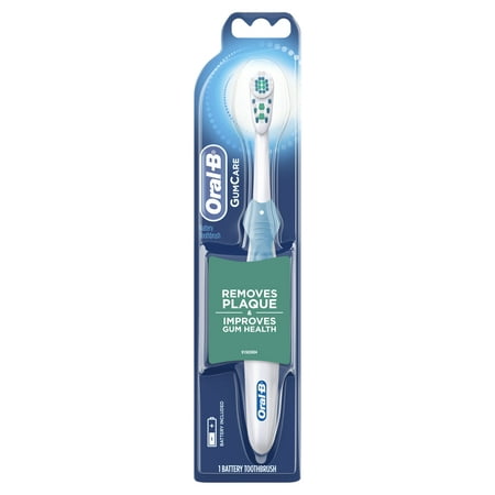 Oral-B Battery Toothbrush Gum Care, 1 Count, Colors May (Best Electric Toothbrush For Gum Disease)
