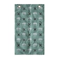 thumbnail image 1 of Marine Life Hanging Pocket Organizer, Minimal Retro Repeated Design of Vintage Camper Vans and Surfboards, Printed Polyester Storage Bag with Pockets, 21" x 31", Pale Teal and Coconut, 1 of 2