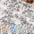 thumbnail image 4 of Alishomtll Floral Curtains for Living Room Farmhouse Country Linen Curtains Light Filtering Window Drapes,Black ,52"x84", 2 Panels, 4 of 11