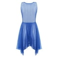 thumbnail image 6 of YEAHDOR Womens Draped Neck See Through Modern Dance Dress Sleeveless Asymmetrical Hem Flowy Lyrical Dance Costume, 6 of 7