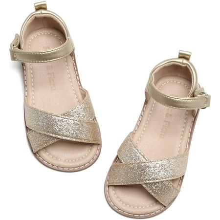 

QWZNDZGR Toddler Girl Sandals - Little Girl Easter Summer Dress Shoes Lightweight Open Toe Beach Holiday