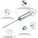 thumbnail image 3 of Kit de inyector de carne de acero inoxidable 304 de alta resistencia con barril de gran capacidad de 60 ml con 3 agujas de adobo comerciales, 3 of 8