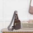 thumbnail image 3 of Bag Women Crossbody Backpack Chest Bag Adjustable Shoulder Strap Versatile Dark Camel, 3 of 8