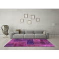 thumbnail image 3 of Ahgly Company Indoor Square Patchwork Purple Transitional Area Rugs, 8' Square, 3 of 4
