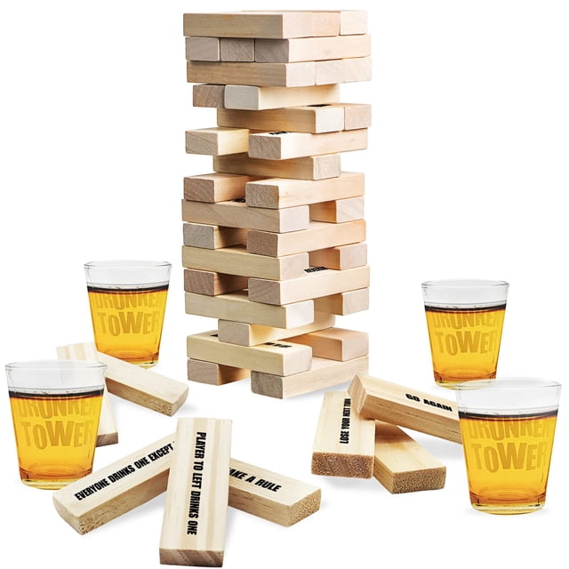 Juego para beber ArtCreativity Tumbling Tower con 4 vasos