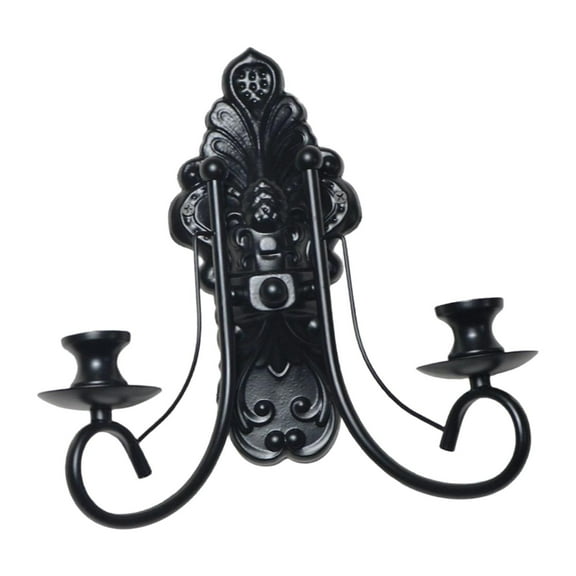 QSTDGVPW Metal Candle Sconces Art Candelabra for Living Room Party Table Centerpieces Black