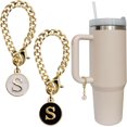 thumbnail image 1 of Walkfairy Letter Charm Accessories for Cup 2PCS Initial Name ID Personalized Handle Charm for Tumbler, 1 of 11
