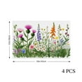 thumbnail image 4 of AshasdS Spring Summer Wildflower Linen Table Mats Set of 4 12x18 inch for Home Table Decor, 4 of 5