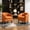 Orange, variant on MOONMISS Barrel Accent Chair Club Armchairs(Set of 2),Comfy chairs for Living Room,Bedroom,Brown