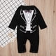 thumbnail image 2 of Body De Bebé Canastilla Onesies Para Niños Pequeños Algodón Manga Larga Traje De Caballero Corbata Estampado Casual Mono Negro Odeerbi LM103-3503, 2 of 8
