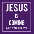 thumbnail image 5 of Wild Bobby Jesus Is Coming Are You Ready? Inspirational/Christian Women Graphic Tee, Purple, XX-Large, 5 of 5