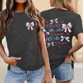 thumbnail image 2 of WERYOUNG Red White & Blue Graphic T Shirt For Women Short Sleeve Crew Neck Patriotic Tee Independence Day USA Celebration T-Shirts Home Lounging Trendy Top XL, 2 of 4