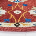 thumbnail image 3 of SAFAVIEH Micro-Loop Kasandra Medallion Area Rug, Rust/Blue, 5' x 5' Round, 3 of 8