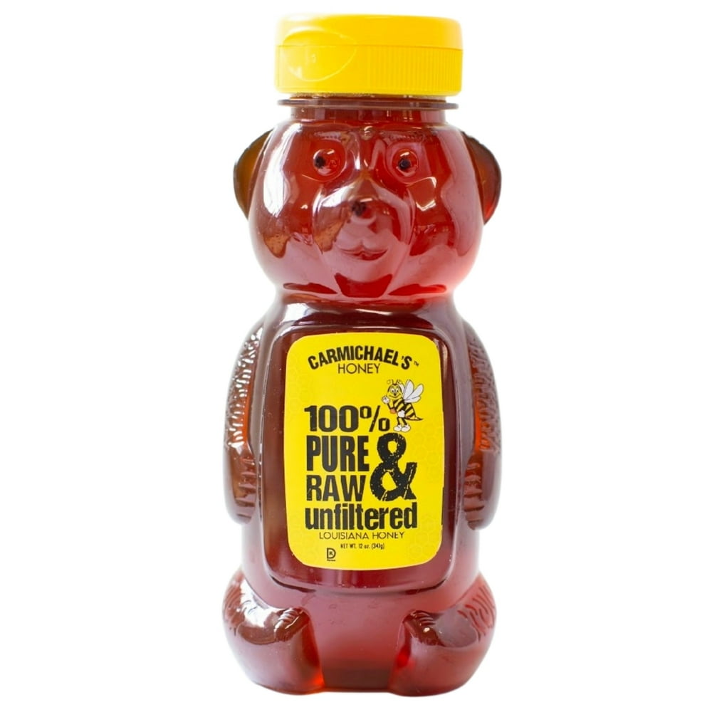 Carmichael's Honey Pure Raw and Unfiltered 12oz bear