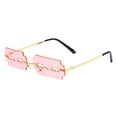 thumbnail image 2 of Gafas de forma de hoja de afeitar para mujer viaje de jinwen  Gafas de sol divertidas, 2 of 3