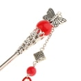 thumbnail image 4 of Palillos de pelo vintage Palillos de pelo japoneses para moños Horquillas, para mujeres largas rojo Yuyangstore Vintage Tassel Hair Stick, 4 of 7