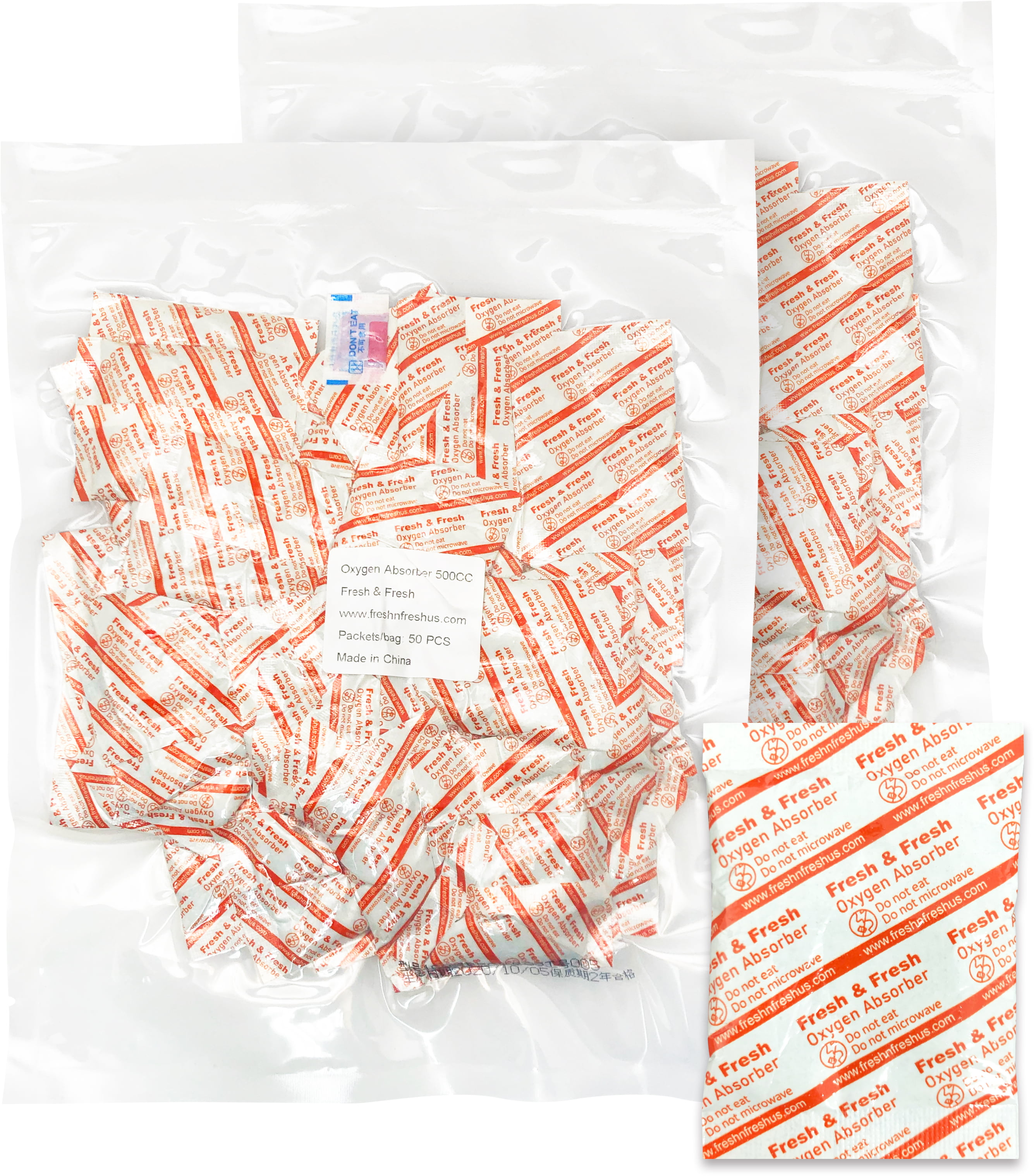 500cc Oxy-Sorb 50 Packets Oxygen Absorbers Emergency Dry Food Long Term Storage 