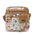 thumbnail image 1 of Bandolera MultiSac Vienna de piel vegana con estampado floral y avellana, 1 of 6