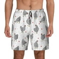 thumbnail image 2 of Picia Funny Chicken pattern Mens Swim Trunks with Compression Liner Stretch Beach Shorts Quick Dry with Zipper Pockets No-Chafing Board Shorts-Medium, 2 of 9
