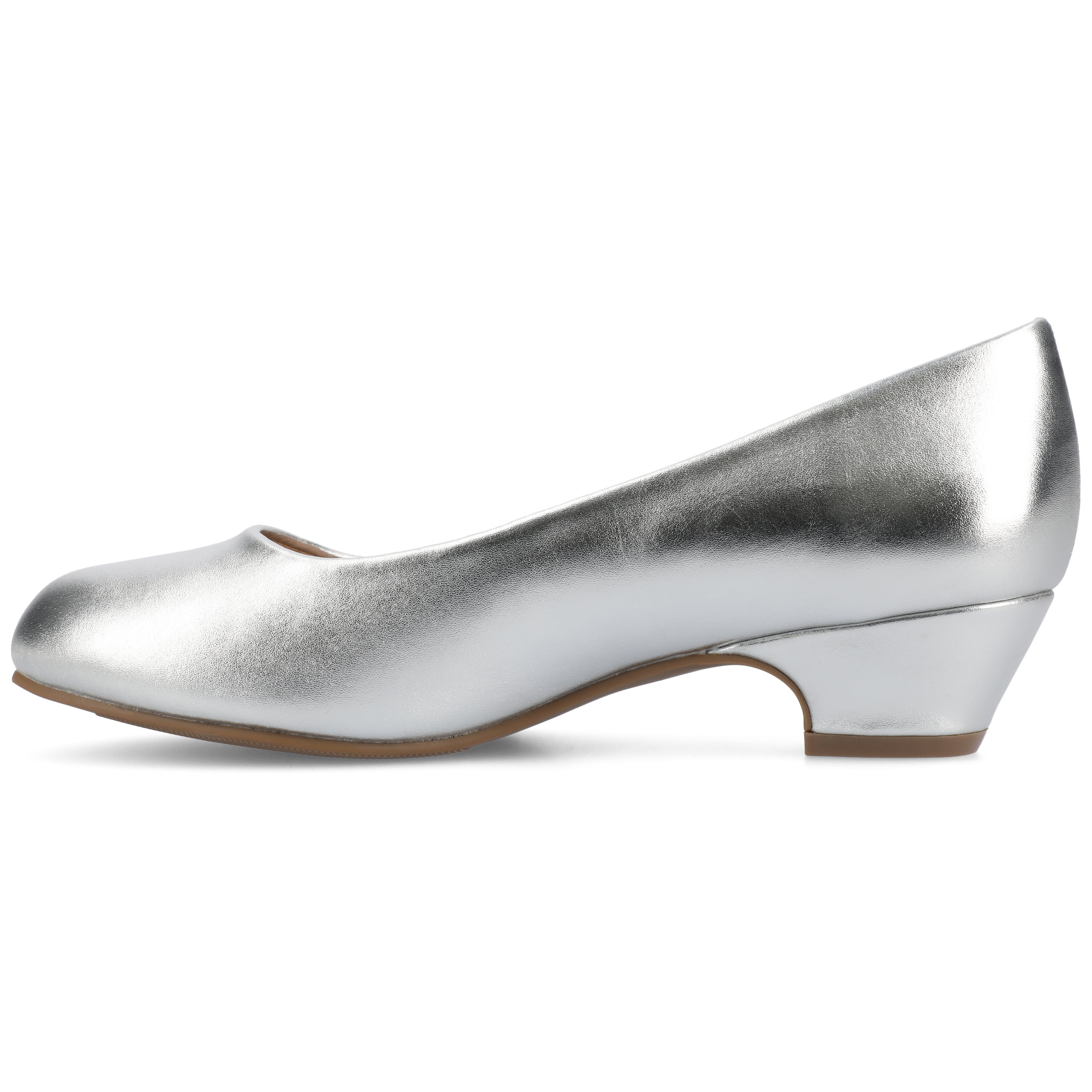 Journee Womens Saar Comfort Insole Round Toe Block Heel Pumps