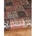 thumbnail image 4 of Linon Eclipse Morris Woven Polyester 6'7"x9'7" Rug in Red, 4 of 5