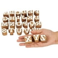 thumbnail image 4 of IBA Indianbeautifulart Textile Printing Block Uppercase A-Z Alphabet Hand Carved Wood Letters Wooden Stamp Wood Block Printing Textile Stamps For Fabric/ Pottery Blocks, 4 of 6