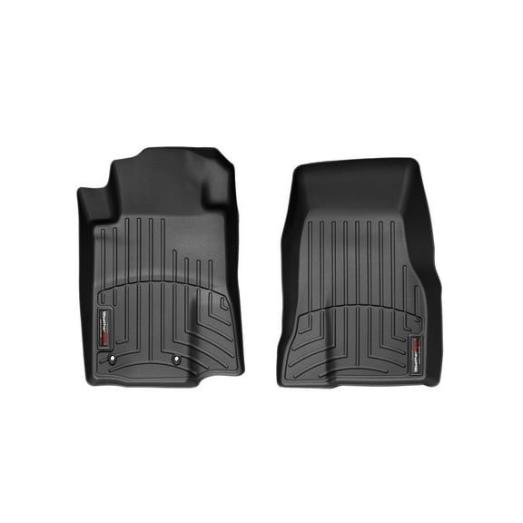 WeatherTech Custom Fit FloorLiners compatible with 2009-2010 Ford Mustang - 1st Row (Driver & Passenger), Black