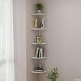 thumbnail image 4 of XIBUFE 2026 New Corner Wall Floating Shelf Book Shelf No Drilling Storage Rack for Walls Fan Shaped Display Shelf, 4 of 6