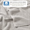 thumbnail image 3 of Great Bay Home Quick Dry Loop Textured 4-Pack Bath Towel Set, 54" x 27", Light Grey, 3 of 6