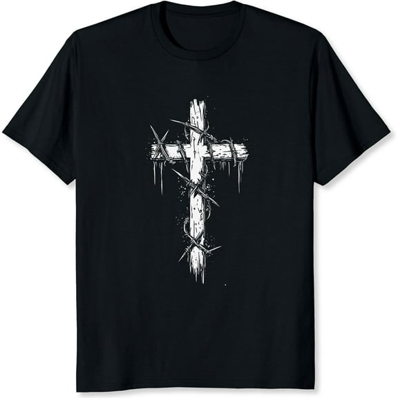 Jesus Cross Shirt for Men Christian T Shirts for Men Christian Gifts Faith Graphic Tee100% cotton short-sleeved shirt for both men and women
