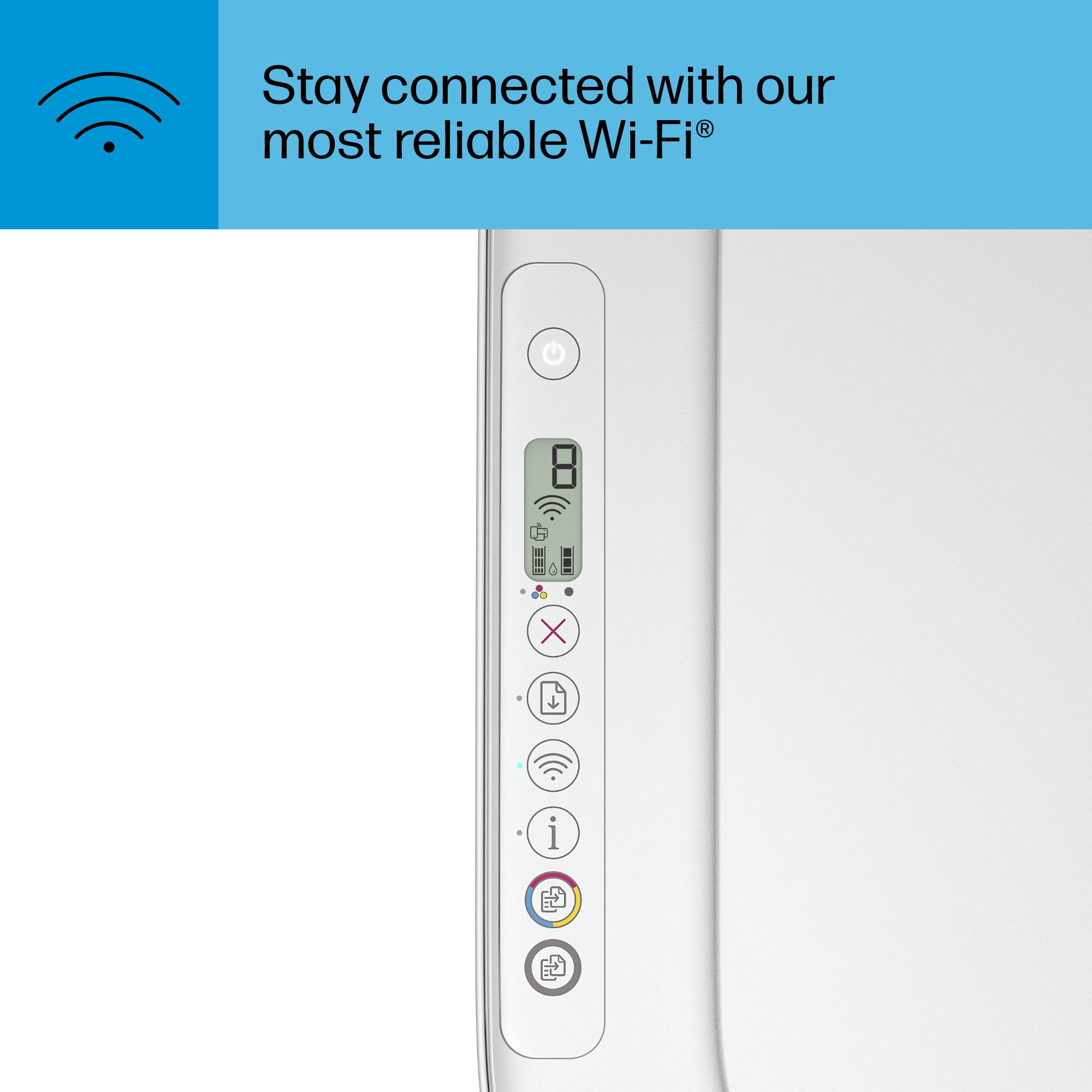HP DeskJet 2852e Wireless All-in-One Color Inkjet Printer (White), Scanner, Copier, 3 months Free Instant Ink