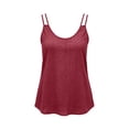 thumbnail image 6 of Bovxnpu Womens Pajamas Set 2 Piece Loungewear Set Casual Cotton Spaghetti Strap Crew Neck Pajama Sleepwear, 6 of 7