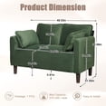 thumbnail image 6 of S-HOME 48 Inch Corduroy Loveseat Couch With Side Storage Pocket For Living Room Apartment Office Or Dorm , Dark Green, 6 of 14
