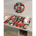 thumbnail image 4 of Christmas Dish Drying Mat for Kitchen Counter,Super Absorbent Quick Dry Coffee Bar Mat Pad Thin Diatomaceous Sink Mat Non Slip Dish Drainer Mat 16x18 Xmas Tree Santa Snowman Snowflake Red Green Plaid, 4 of 6