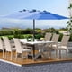 thumbnail image 1 of Garvee sombrilla rectangular para patio de 15 pies con base incluida y manivela, protección UV para mesa exterior, jardín, deck o alberca, 1 of 8