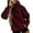 Burgundy, variant on IROINNID Womens Oversized Pullover Hoodies Long Sleeve Autumn T-Shirt Solid Hooded Pockets Blouse Tops,Wine